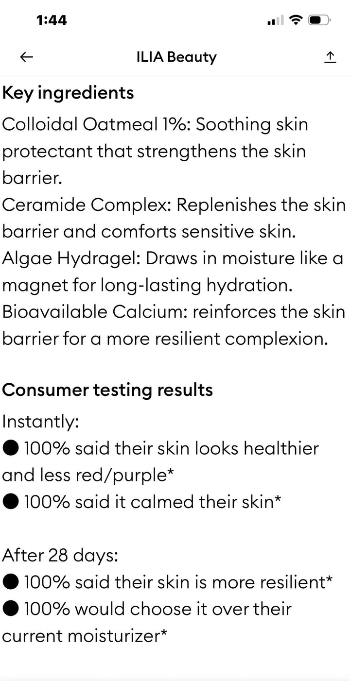 ILIA BARRIER BUILD SKIN PROTECTANT CREAM BRAND NEW