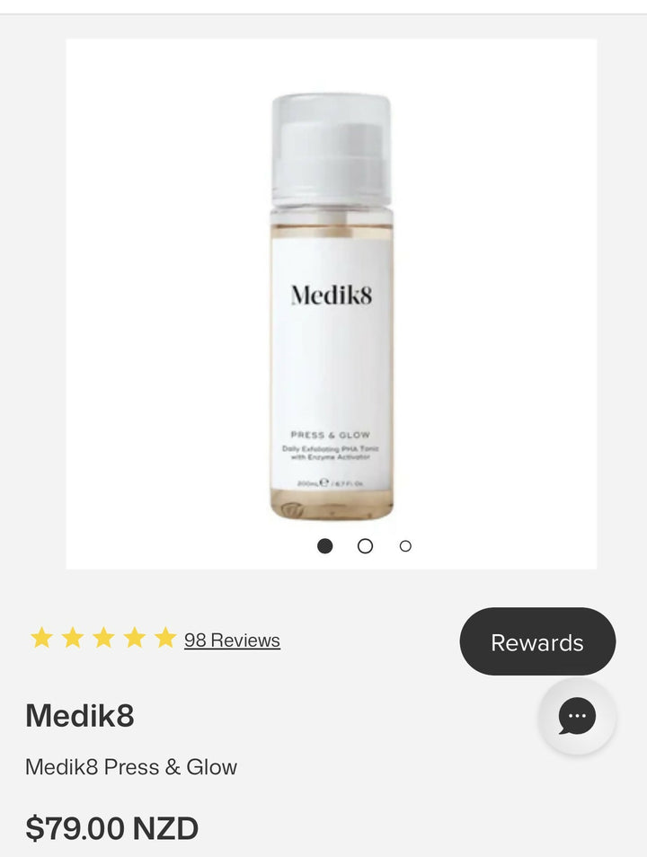 MEDIK8 PRESS & GLOW DAILY EXFOLIATING PHA TONIC WITH ENZYME ACTIVATOR BRAND NEW