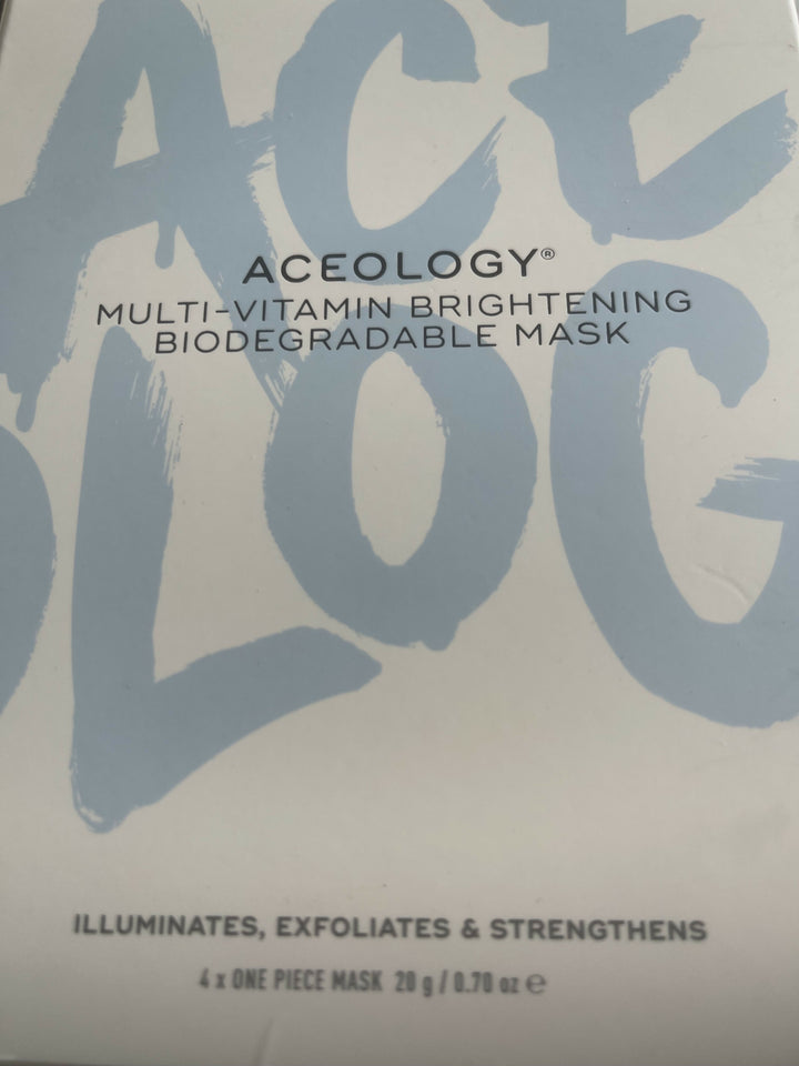 ACEOLOGY MULTI VITAMIN BRIGHTENING BIODEGRADABLE MASKS BRAND NEW