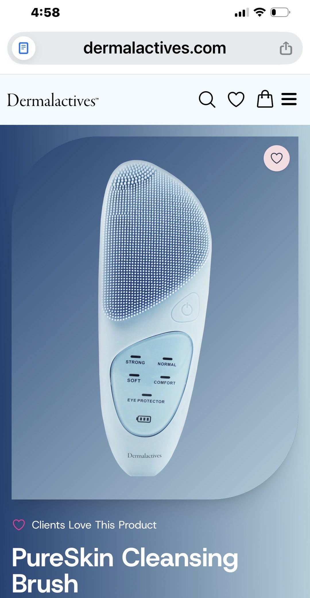 DERMALACTIVES PURE SKIN CLEANSING BRUSH BRAND NEW