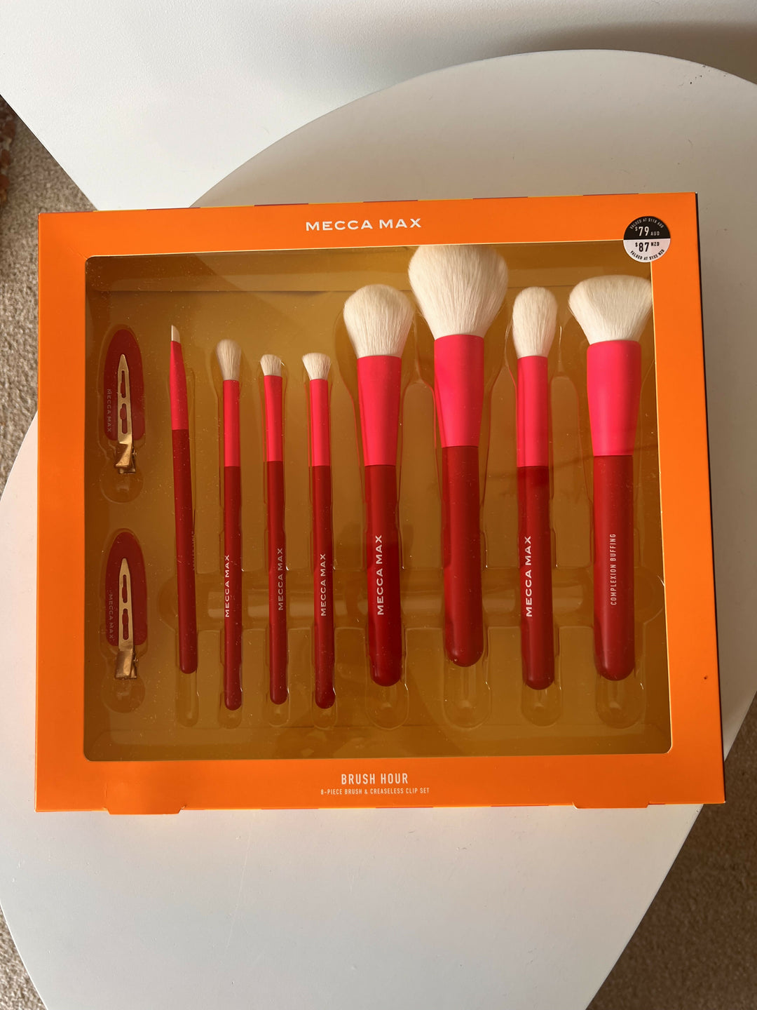 MECCA MAX Brush Hour 8-Piece Brush & Creaseless Clip Set