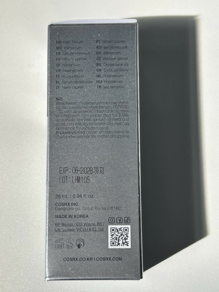 COSRX Peptide 132 Ultra Perfect Hair Bonding Oil Serum (Korean)