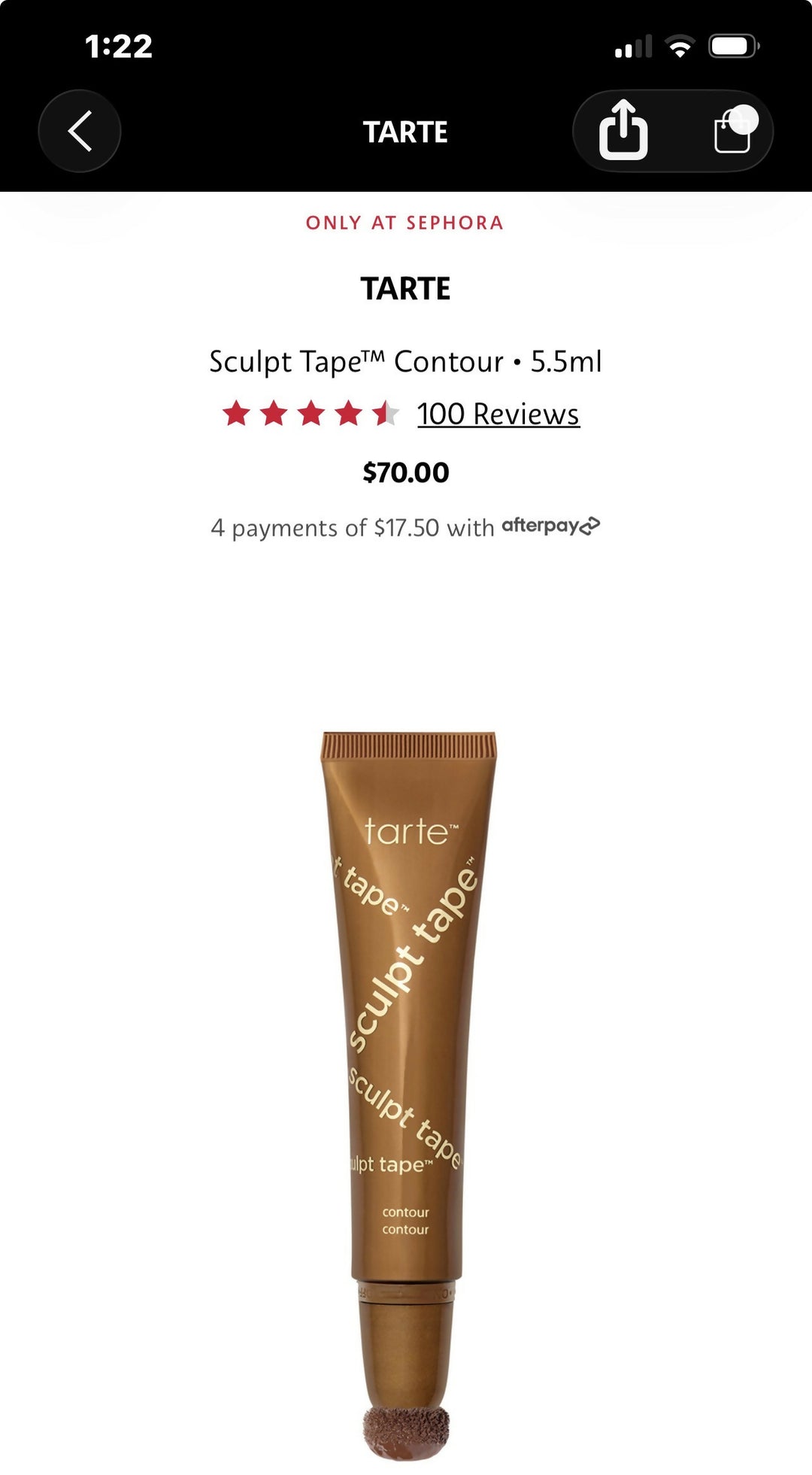 TARTE SHAPE TAPE CONTOUR IN MEDIUM COOL BRONZE BRAND NEW