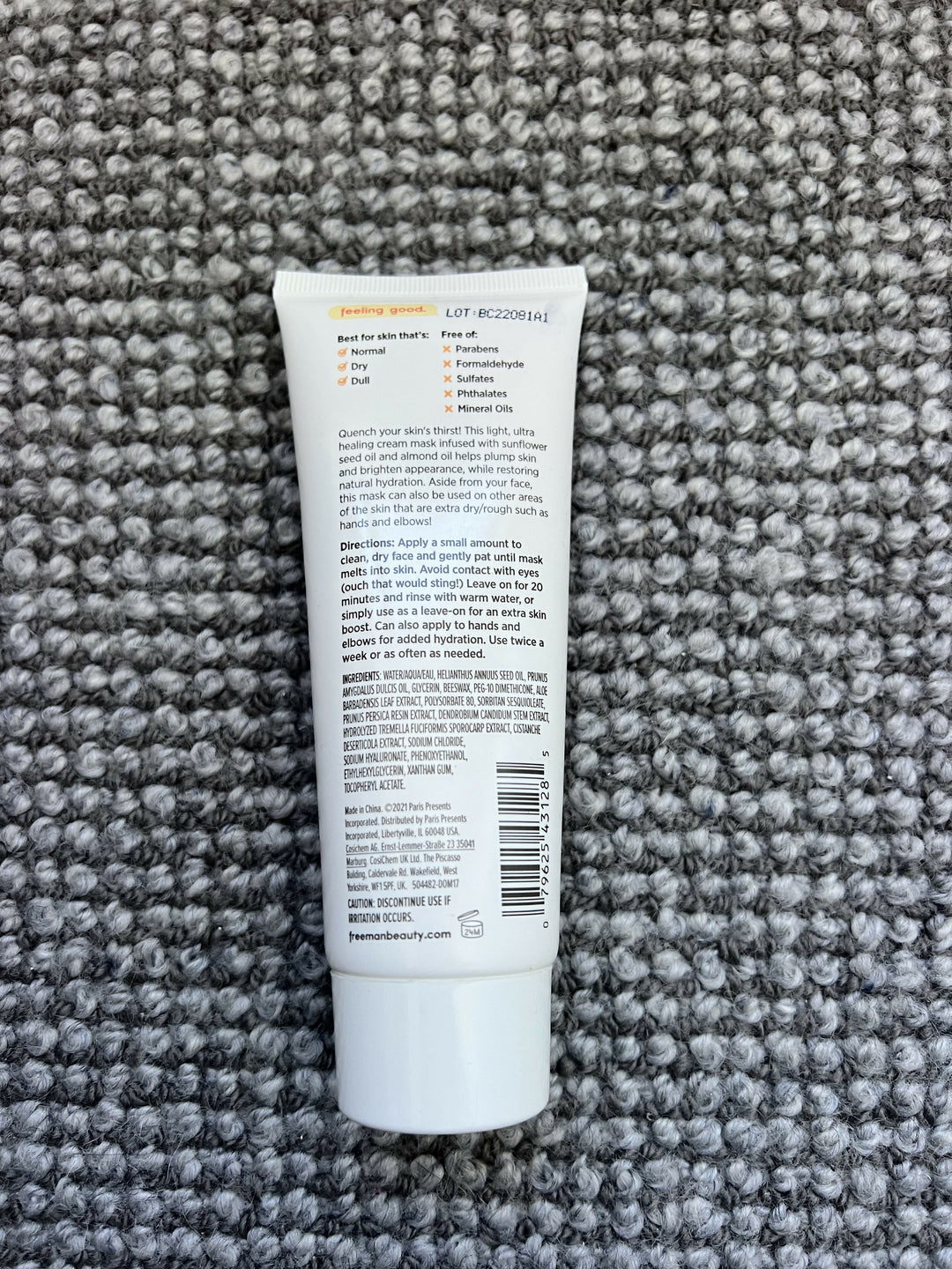 Freeman Ultra Healing Cream Mask