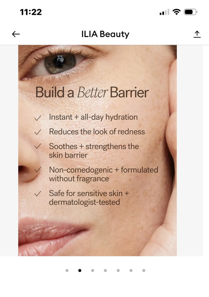 ILIA BARRIER BUILD SKIN PROTECTANT CREAM BRAND NEW