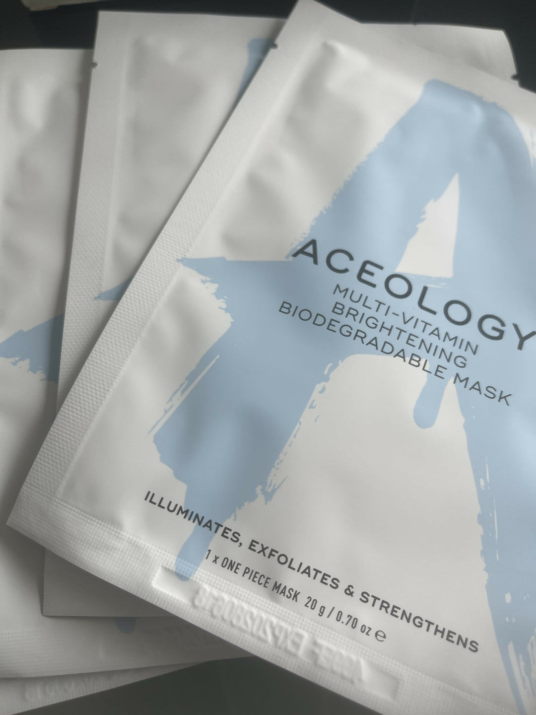 ACEOLOGY MULTI VITAMIN BRIGHTENING BIODEGRADABLE MASKS BRAND NEW